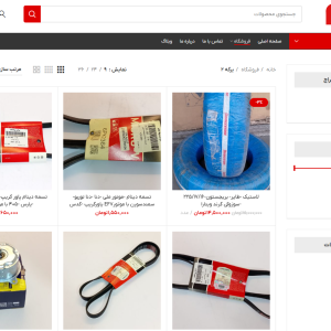 صفحه فروشگاه سایت